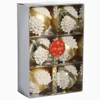 Набор шаров пластик d-8 см, 6 шт "Ловель" золото Набор шаров пластик d-8 см, 6 шт "Ловель" золото