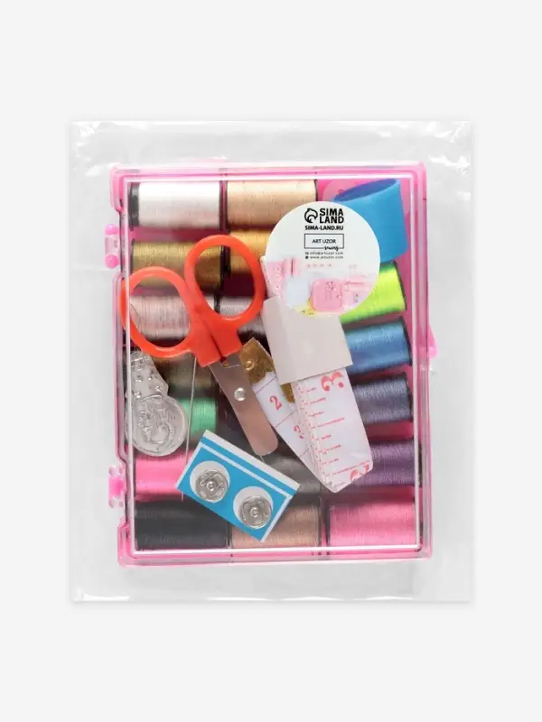 Швейный набор, 29 предметов, в пластиковой коробке, 10.5&times;8&times;2.5 см, МИКС