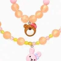 Набор детский "Выбражулька" 2 пред-а: бусы, браслет, мишка, заяц, цветной