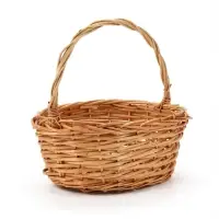 Корзина плетёная для хранения Natu, с ручкой, лоза, цвет медовый, набор 2 шт.