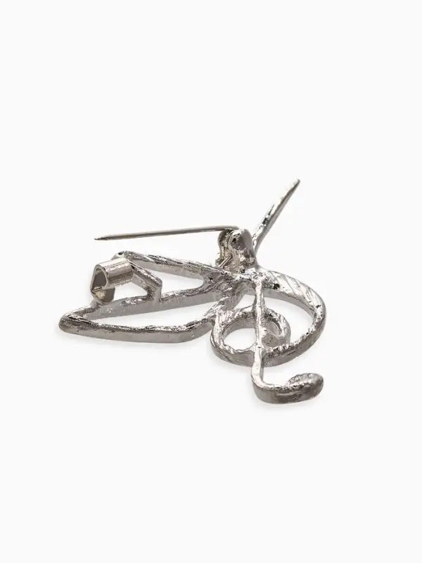 Брошь «Калибри. Скрипичный ключ», цвет серебро Брошь «Калибри. Скрипичный ключ», цвет серебро