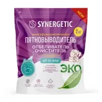 Кислородный пятновыводитель, отбеливатель, очиститель SYNERGETIC, дой-пак, 2 кг
