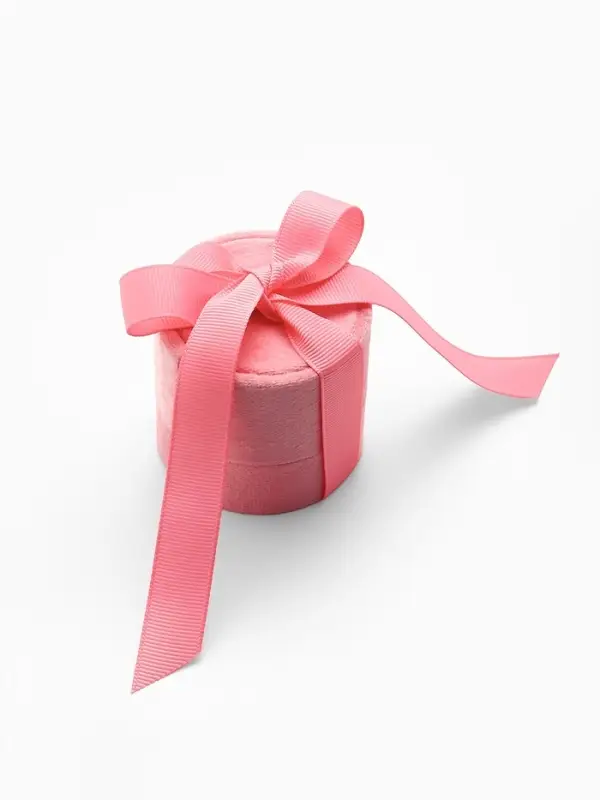 Футляр под серьги, кольцо &laquo;Сюрприз&raquo;, корейский бархат, 5.8&times;5.3 см, светло-розовый