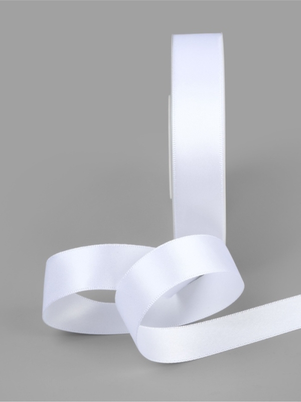 Лента атласная двухсторонняя №0029 20мм*25±1м белый TR Лента атласная двухсторонняя №0029 20мм*25±1м белый TR