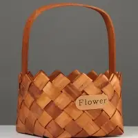 Набор корзин плетёных, 2 шт., 20&times;20&times;12 см, 16&times;16&times;10 см, ива, натуральный цвет