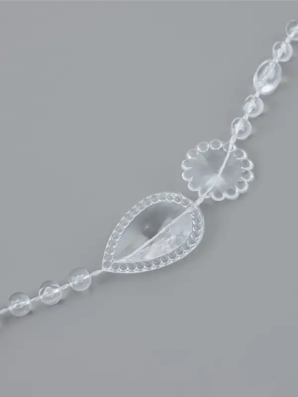 Бусы на нитях, 15 мм, 9&plusmn;1 м, прозрачные