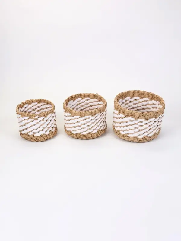 Корзины для хранения Craftel, набор 3 шт.: 15&times;13, 18&times;14, 21&times;15 см, ручной работы