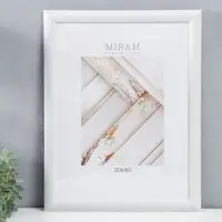 Фоторамка для фото 30&times;40 см &laquo;МИРАМ&raquo;, пластик, белый, (пластиковый экран)