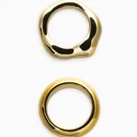 Кольцо пластик «Стиль», набор 2 шт. размер 17, цвет золото Кольцо пластик «Стиль», набор 2 шт. размер 17, цвет золото