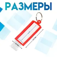 Бирка для ключей на кольце «Идентификатор», пластик, МИКС