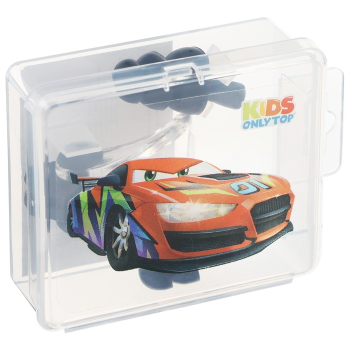 Набор для плавания ONLYTOP «Машина»: зажим для носа, беруши, цвет чёрный Набор для плавания ONLYTOP «Машина»: зажим для носа, беруши, цвет чёрный