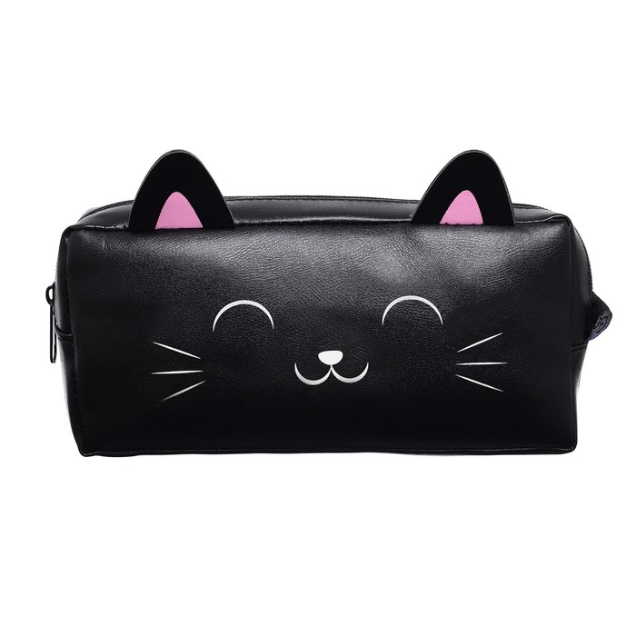 Пенал мягкий 1 отделение 90 х 200 х 50 мм, объёмный, кожзам, Calligrata Пенал мягкий 1 отделение 90 х 200 х 50 мм, объёмный, кожзам, Calligrata "Котик"