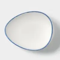 Салатник Magistro Blue Lagoon, 450 мл, 22.3&times;17&times;9 см, фарфор, белый, синий