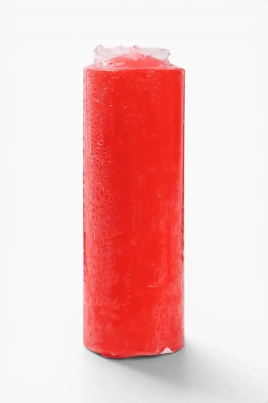 Свеча цилиндр, 5&times;15 см, красная