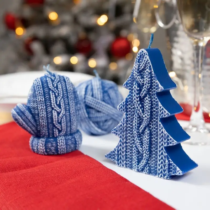 Свеча Kniteam, клубок, синий Свеча Kniteam, клубок, синий