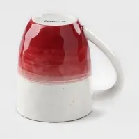 Кружка Доляна &laquo;Космос&raquo;, 400 мл, фарфор, белая, красная