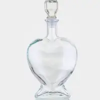 Ваза - бутылка декоративная &laquo;Сердце&raquo;, для песочной церемонии, 12.5&times;6.5&times;19 см, 500 мл