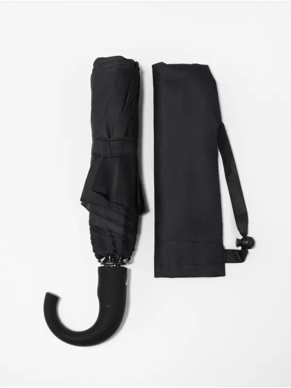 Зонт полуавтоматический &laquo;Мрак&raquo;, эпонж, 3 сложения, 8 спиц, R=47/55 см, d=94 см, чёрный