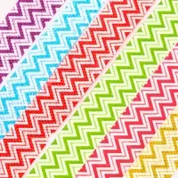 Лента упаковочная для декора и подарков, зигзаг, МИКС, 1.2 см &times; 5 м&plusmn;5%