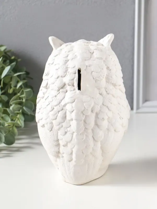 Копилка для денег &laquo;Филин Филя&raquo;, 13&times;13&times;20 см, белый