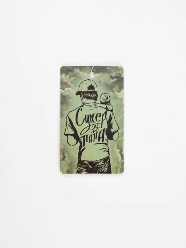 Ароматизатор бумажный  &laquo;Супер папа&raquo;, черный лед, 7,4 х 16,9 см