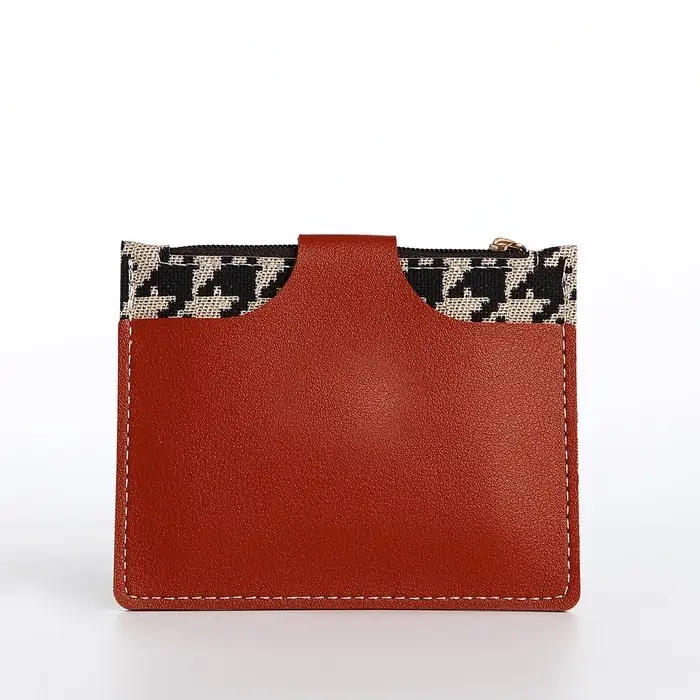 Картхолдер с монетницей на молнии, бежевый