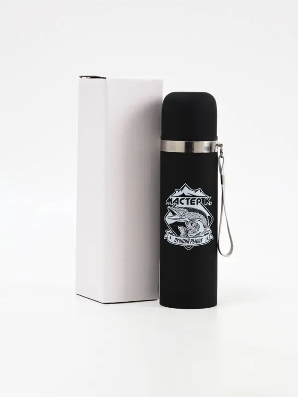 Термос &laquo;Лучший рыбак&raquo;, 500 мл, с кружкой, 6.5&times;24 см