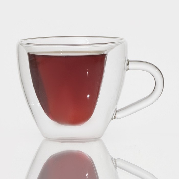 Кружка стеклянная с двойными стенками Magistro «Сердце», 150 мл, 11×8×7,5 см Кружка стеклянная с двойными стенками Magistro «Сердце», 150 мл, 11×8×7,5 см