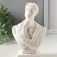 Бюст &laquo;Есенин&raquo;, фигурка гипс, 16 см, белый