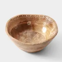 Салатник &laquo;Пряник&raquo;, 23&times;23&times;10.5 см, дерево манго