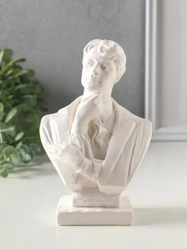 Бюст &laquo;Есенин&raquo;, фигурка гипс, 16 см, белый
