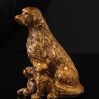 Фигурка гипс &laquo;Лабрадор с щенками&raquo;, 10&times;7 см, под бронзу