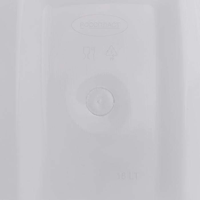 Контейнер для мусора «Камелия», 18 л, белый