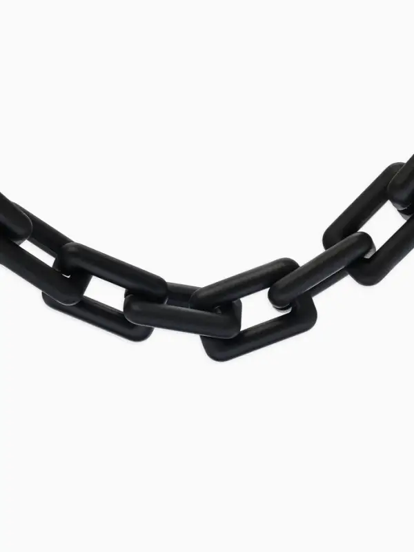 Колье &laquo;Цепь&raquo;, прямые углы, чёрное, 48 см