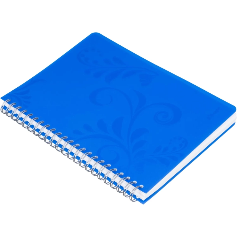 Бизнес-тетрадь Комус Русская серия синий А5 96л.плас.обл.клетка,евро