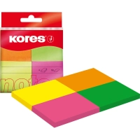 Стикеры Kores бум.для зам. 40х50 неон.гамма 4шт./уп.по 50л. '48450