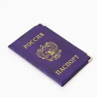 Обложка для паспорта, с гербом, 9.5&times;0.5&times;13.5 см, МИКС