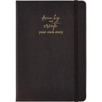 Ежедневник недатированный черный, А5 136 л., Story, ATTACHE