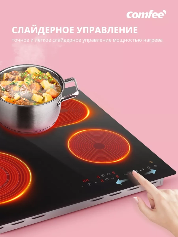 Электрическая варочная панель CEH621 4 конфорки, расширение Электрическая варочная панель CEH621 4 конфорки, расширение