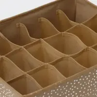 Органайзер для хранения белья Доляна Points, 18 ячеек, 35&times;30&times;12 см, бежевый