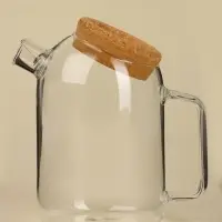 Чайник SL-Home &laquo;Эко&raquo;, 1 л, 18&times;11&times;17.5, с пробковой крышкой, стекло, прозрачный