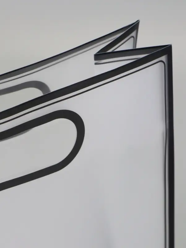 Пакет ПП с вырубной ручкой, прозрачный, 33&times;28&times;12 см, чёрный