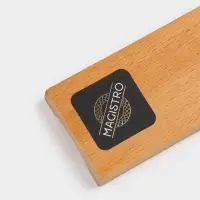 Скалка Magistro, 46&times;6&times;5 см, раб. часть 24.8 см, мрамор, ручки из бука, белая