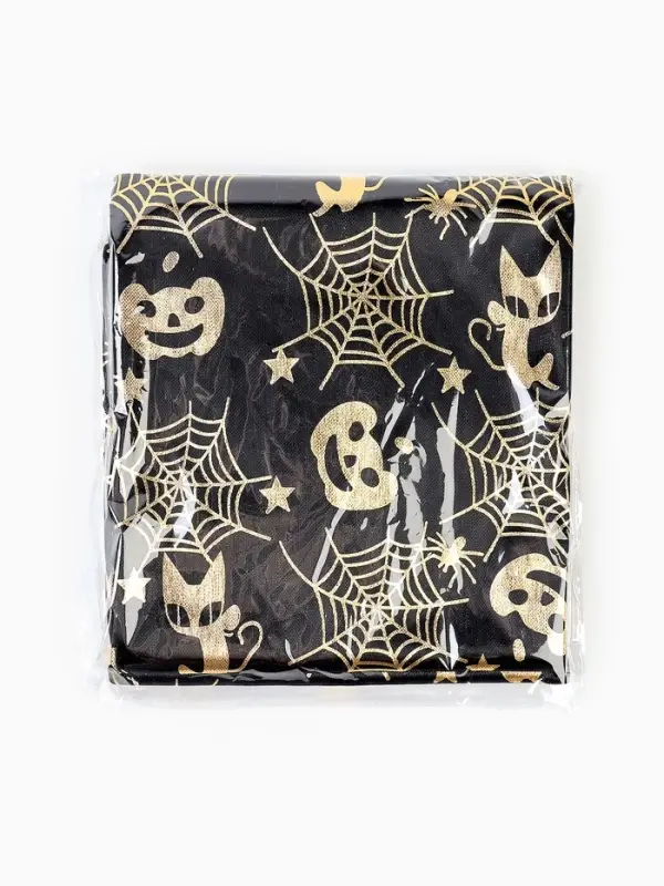 Скатерть на хеллоуин &laquo;Золотые тыквы&raquo;, 200 х 140