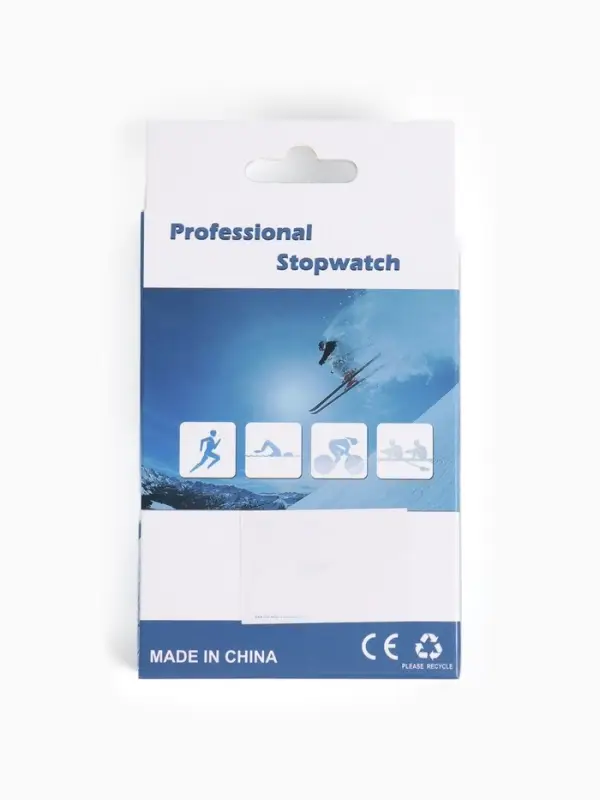 Секундомер, 8.2&times;6.5&times;2 см, 60 отсечек, обратный отсчёт, часы, календарь