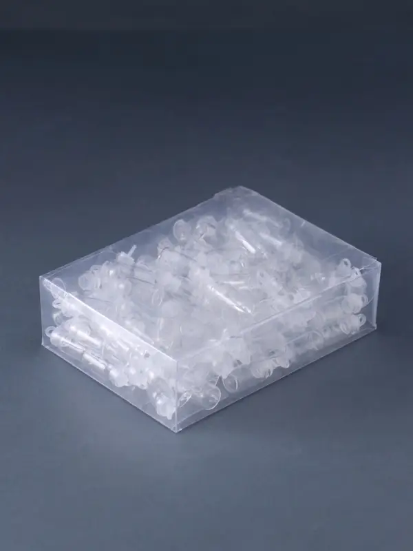 Баночка для хранения с пробкой и петелькой, стекло, для творчества и декора, 1.5 мл, набор 100 шт., 1.1&times;1.1&times;2.2 см