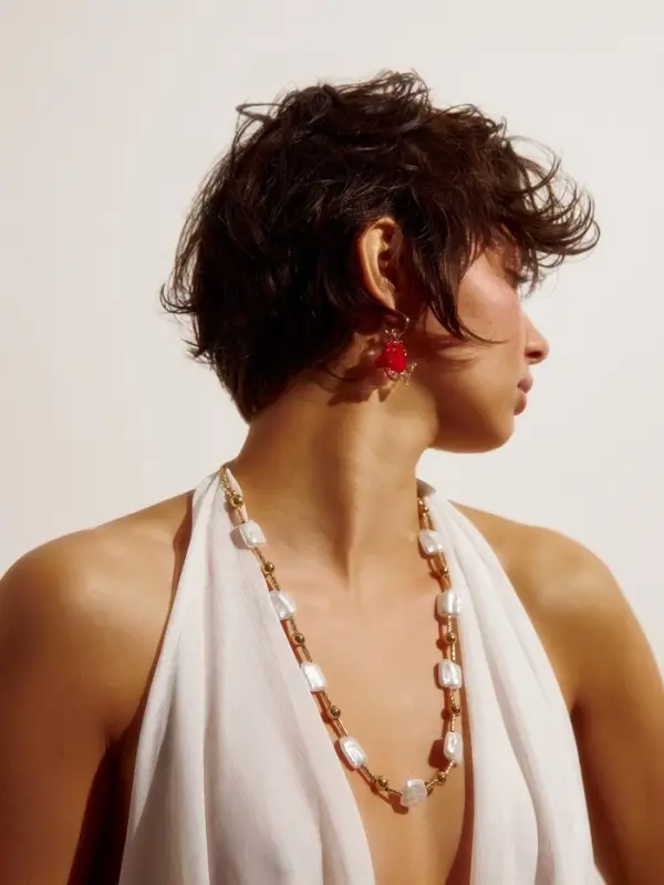 Бусы &laquo;Жемчуг. Майорика прямоугольник&raquo;, L=55 см, белые в золоте