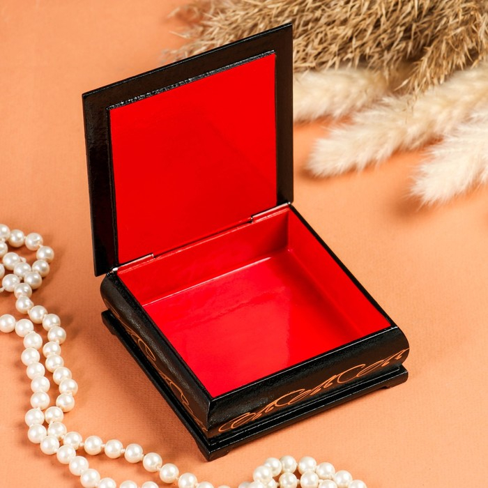 Шкатулка «Жар-птица», 10×10 см, лаковая миниатюра Шкатулка «Жар-птица», 10×10 см, лаковая миниатюра