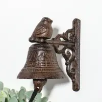 Колокол сувенирный чугун "Маленькая птичка" 11,5х7,5х12 см