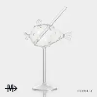 Бокал для коктейля Magistro &laquo;Фугу&raquo;, 200 мл, 8&times;21 см, стекло, прозрачный